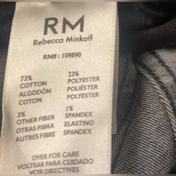 NWOT - Rebecca Minkoff Acid Wash Studded Pocket Jeans - Size 12 - Picture 9 of 10